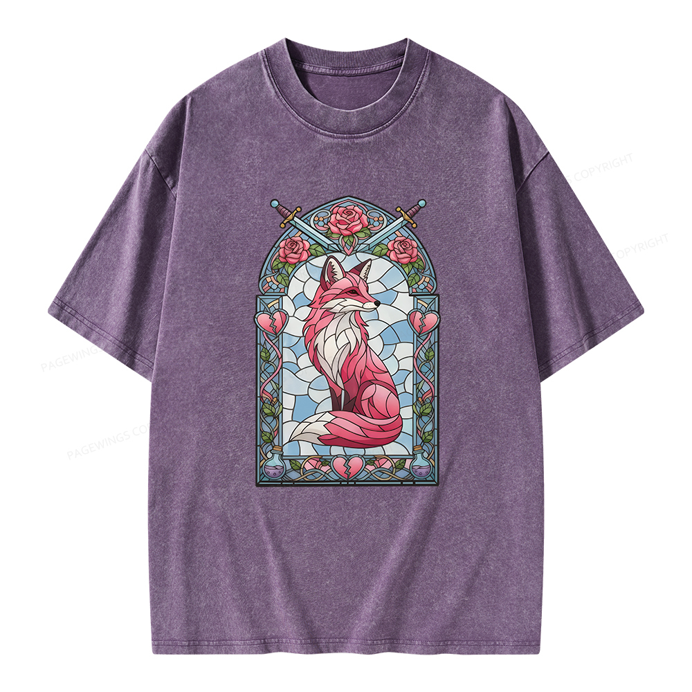 Pagewings Evangeline Fox Unisex Washed T-shirt