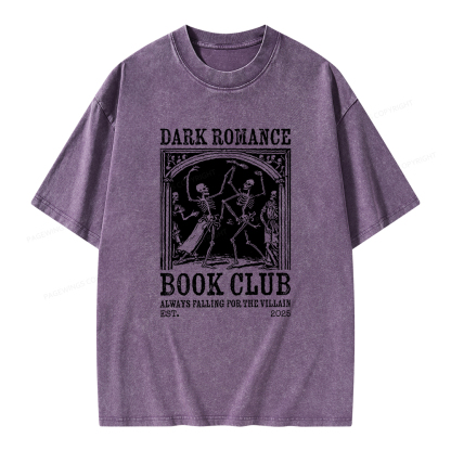 Pagewings Dark Romance Book Club Unisex Washed T-shirt