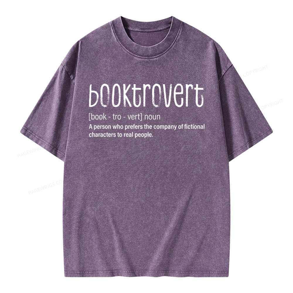Pagewings Booktrovert Unisex Washed T-shirt