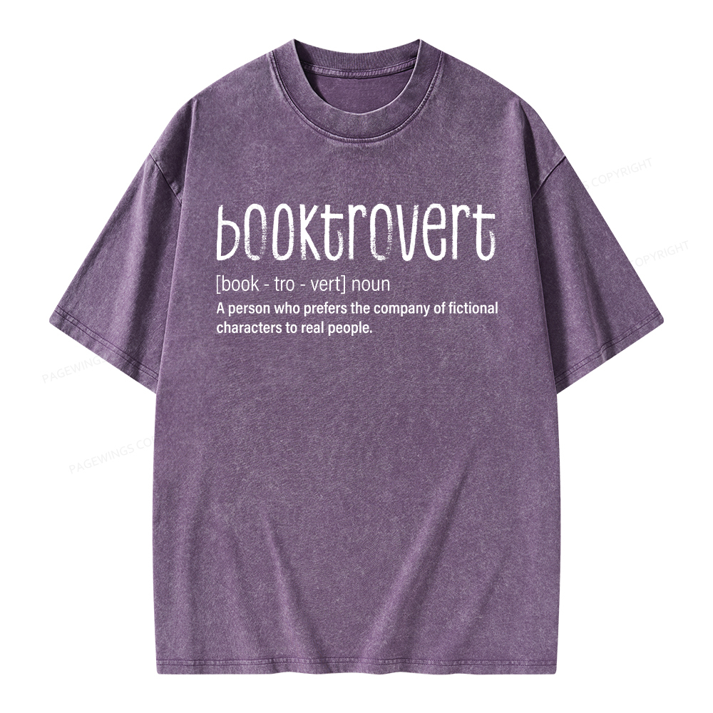 Pagewings Booktrovert Unisex Washed T-shirt