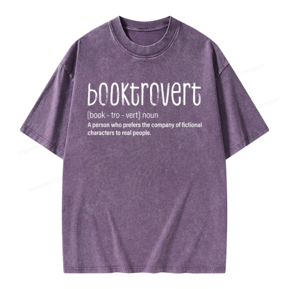 Pagewings Booktrovert Unisex Washed T-shirt