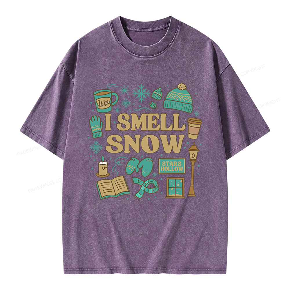 Pagewings I Smell Snow Unisex Washed T-shirt