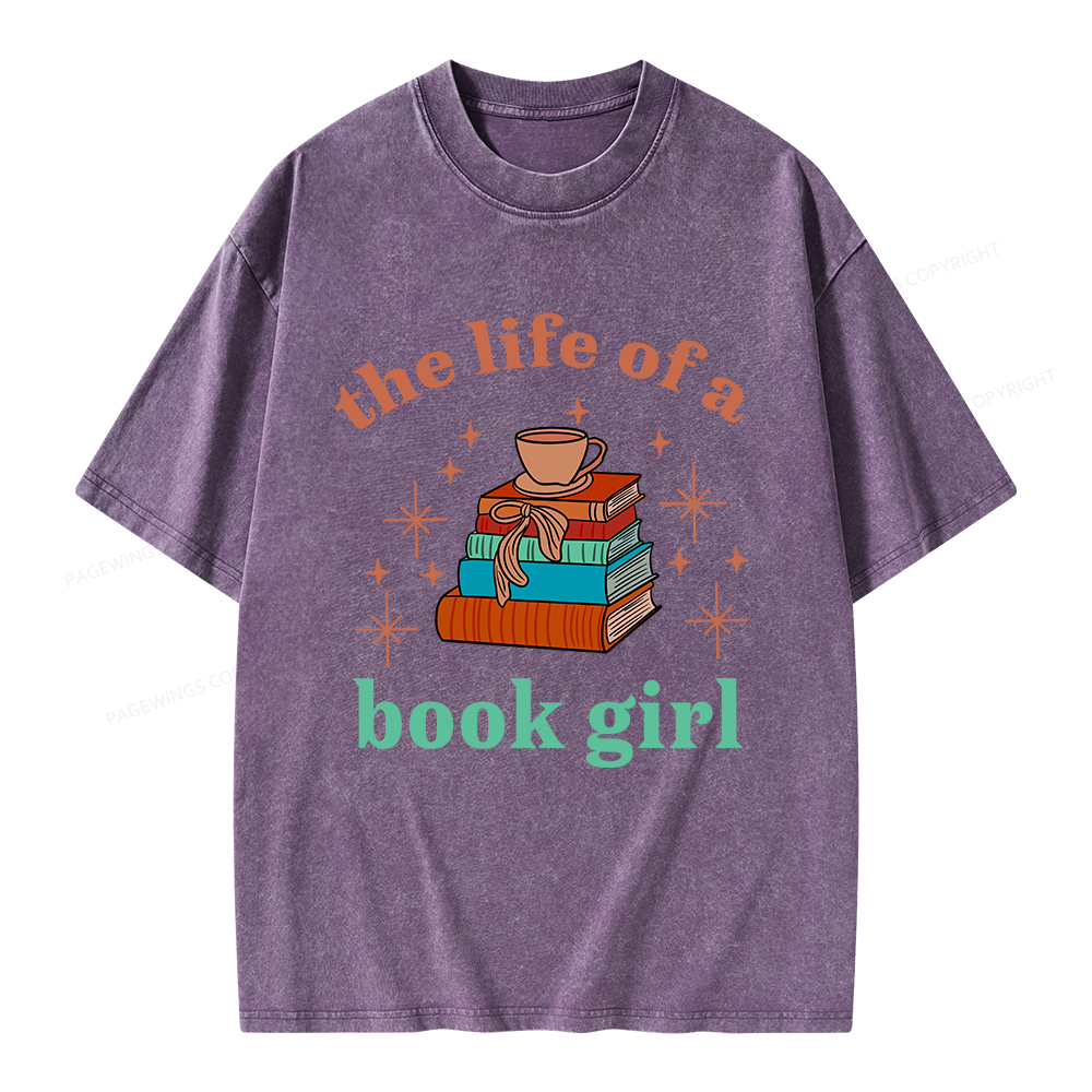 Pagewings The Life of a Book Girl Unisex Washed T-shirt