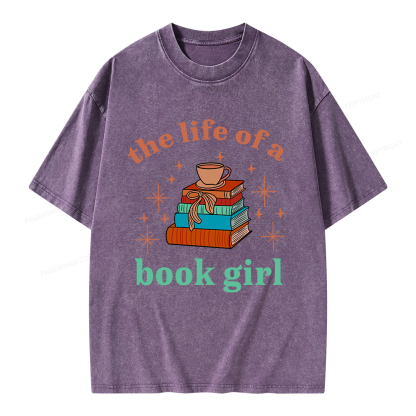 Pagewings The Life of a Book Girl Unisex Washed T-shirt