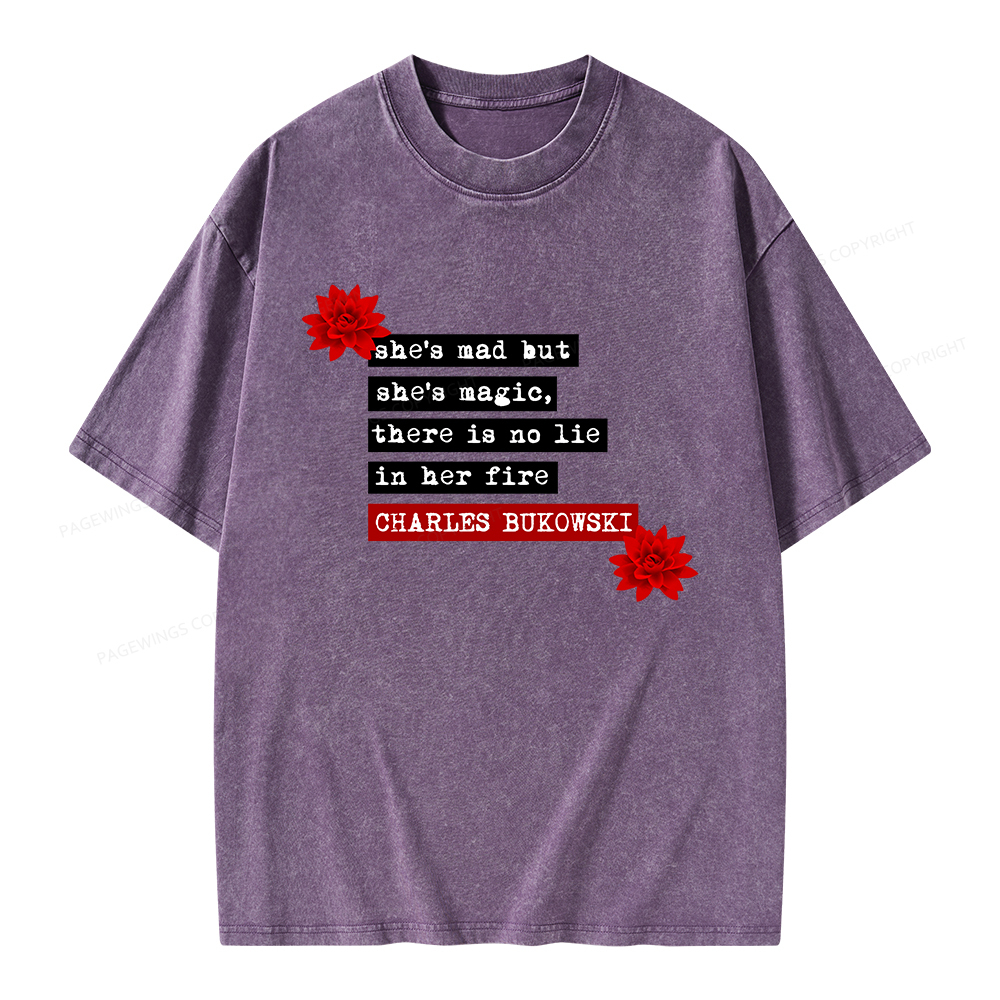 Pagewings She's Mad But Magic Unisex Washed T-shirt