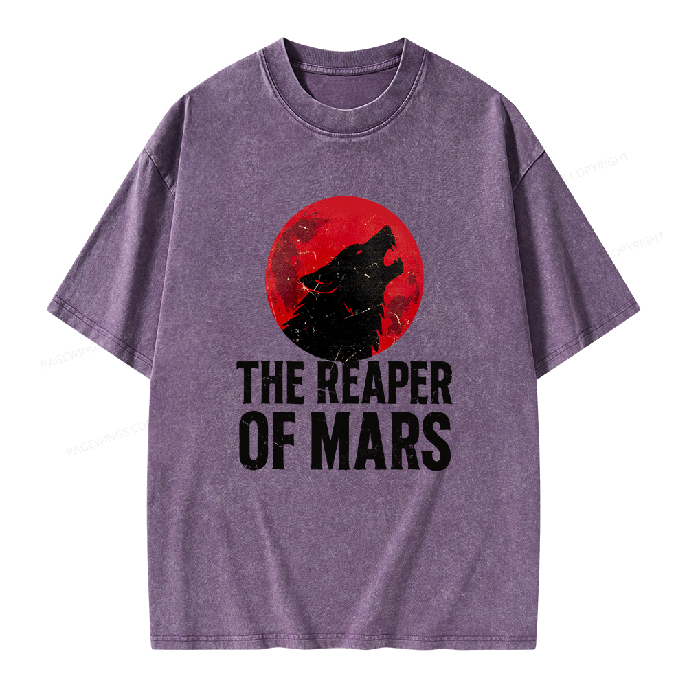 Pagewings The Reaper of Mars Unisex Washed T-shirt