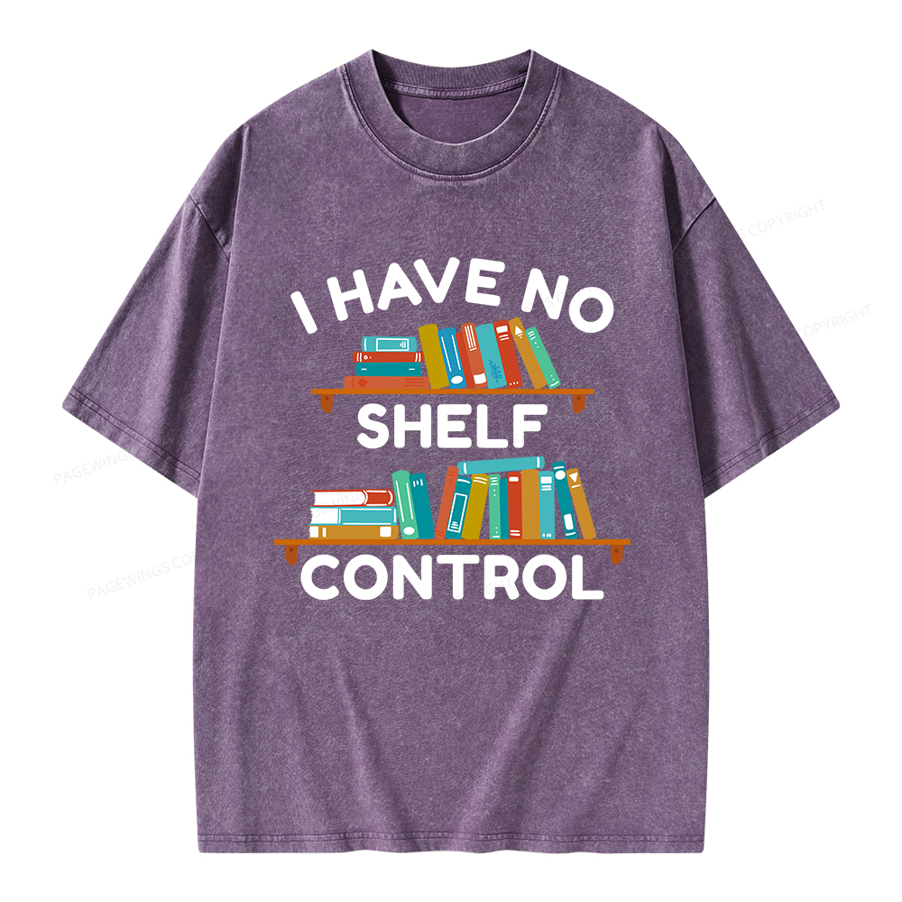 Pagewings I Have No Shelf Control Unisex Washed T-shirt