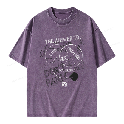 Pagewings The Answer Is 42 Unisex Washed T-shirt
