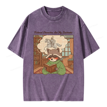 Pagewings Fictional Characters Are My Soulmates Unisex Washed T-shirt