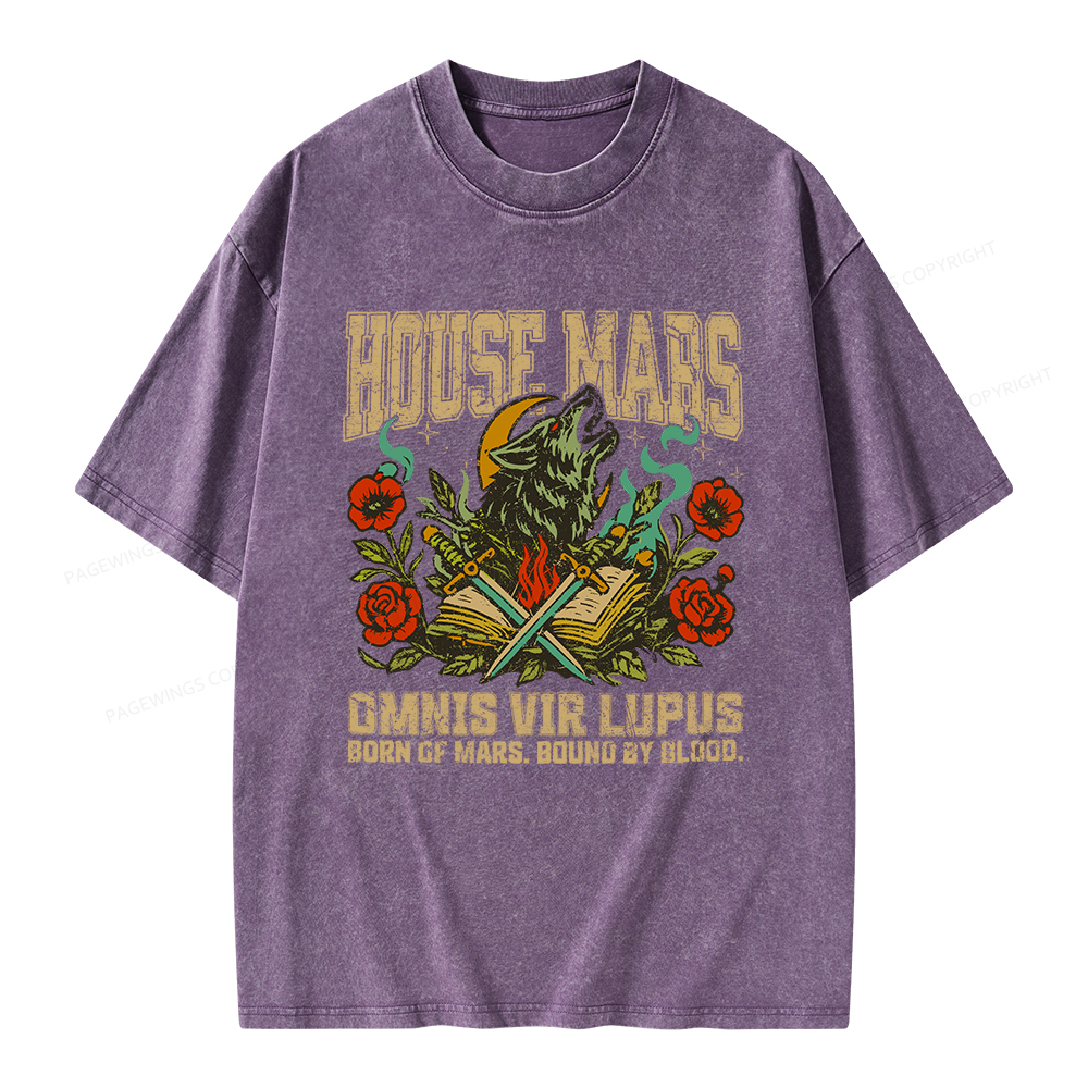 Pagewings House Mars Unisex Washed T-shirt