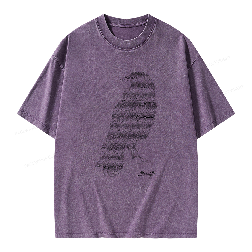 Pagewings The Raven Unisex Washed T-shirt