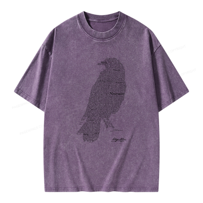 Pagewings The Raven Unisex Washed T-shirt
