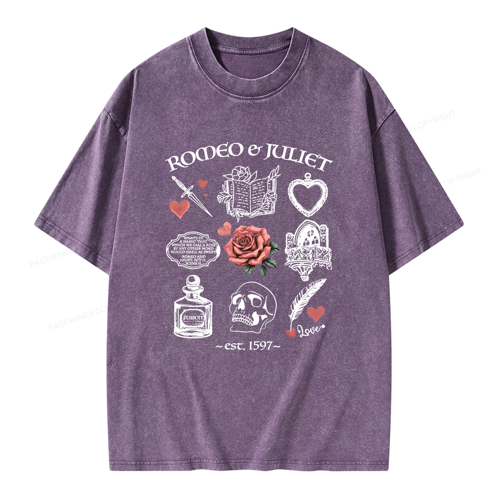 Pagewings Romeo and Juliet Unisex Washed T-shirt