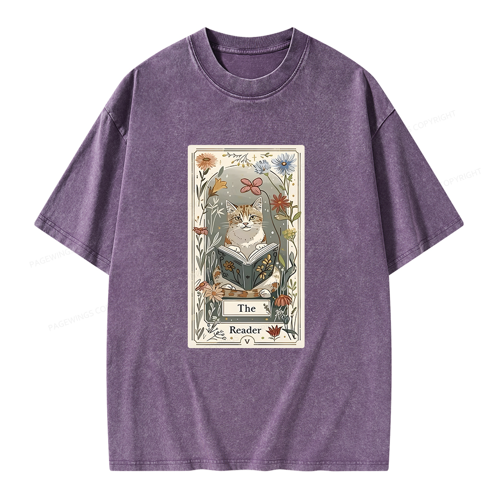 Pagewings The Reader Unisex Washed T-shirt