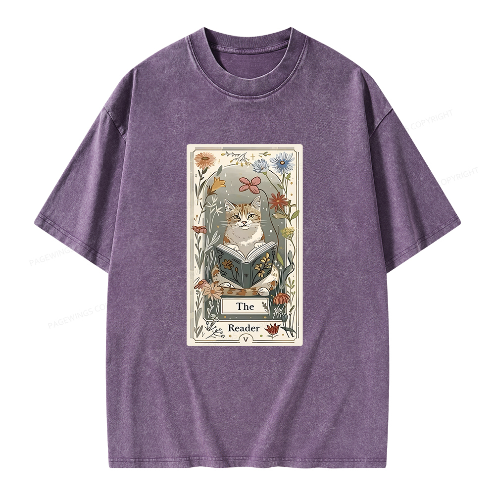 Pagewings The Reader Unisex Washed T-shirt