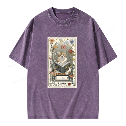 Pagewings The Reader Unisex Washed T-shirt