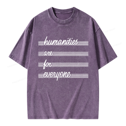 Pagewings Humanities Are For Everyone Unisex Washed T-shirt