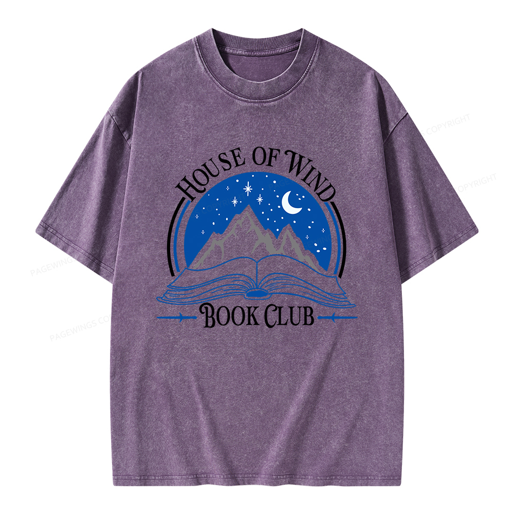 Pagewings House of Wind Book Club Unisex Washed T-shirt