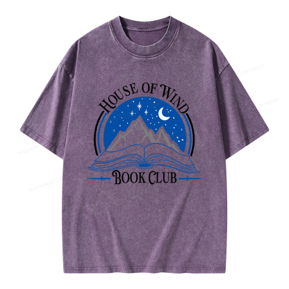 Pagewings House of Wind Book Club Unisex Washed T-shirt
