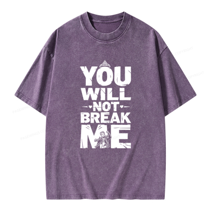 Pagewings You Will Not Break Me Unisex Washed T-shirt