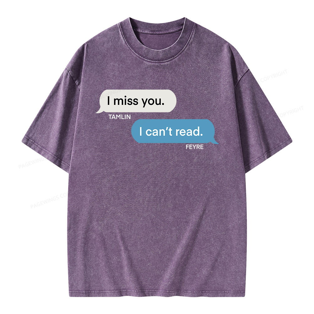 Pagewings  Fantasy I Can’t Read Unisex Washed T-shirt