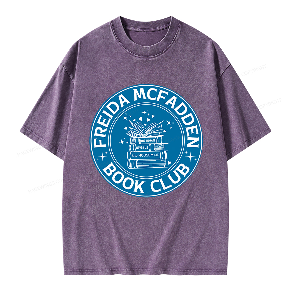 Pagewings Freida McFadden Book Club Unisex Washed T-shirt
