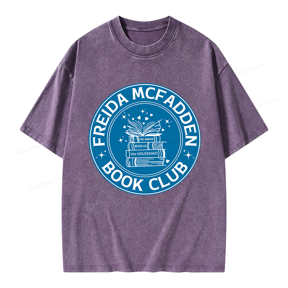 Pagewings Freida McFadden Book Club Unisex Washed T-shirt