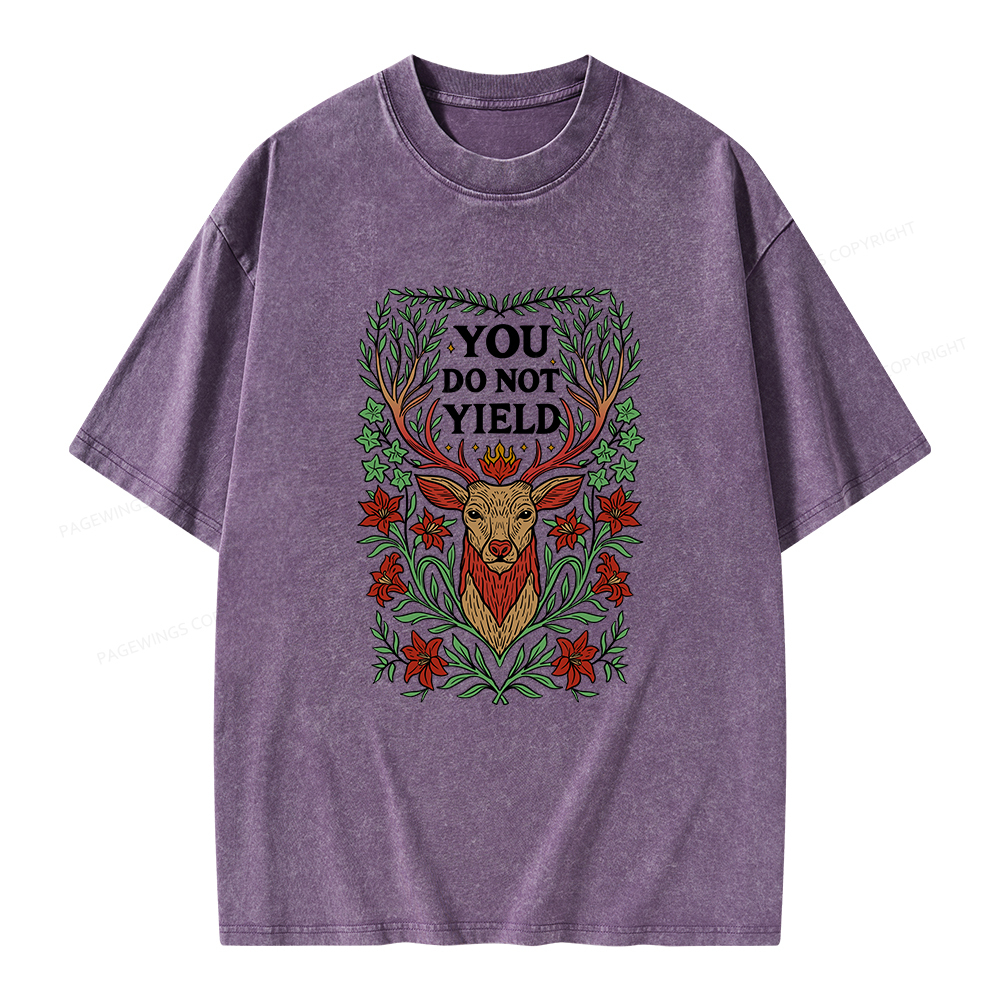 Pagewings You Do Not Yield Unisex Washed T-shirt