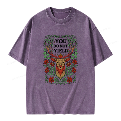 Pagewings You Do Not Yield Unisex Washed T-shirt