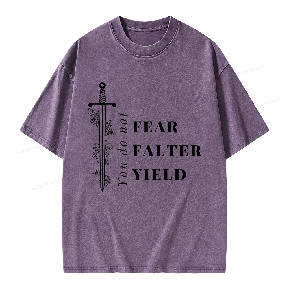 Pagewings You Do Not Yield Unisex Washed T-shirt