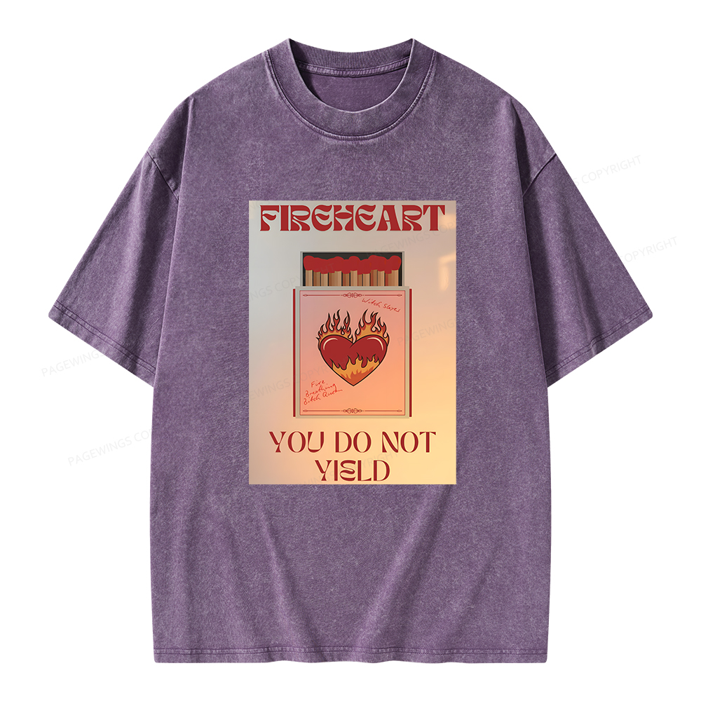 Pagewings Fireheart Unisex Washed T-shirt