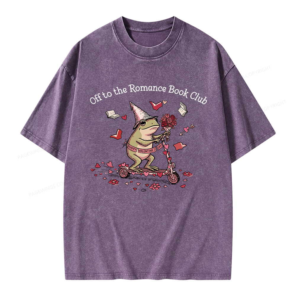 Pagewings Off to the Romance Book Club Unisex Washed T-shirt
