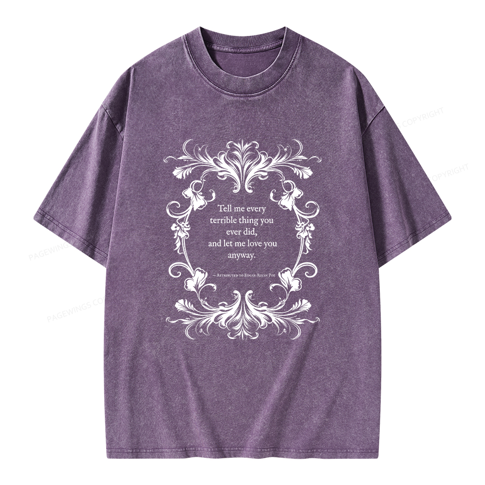 Pagewings Love Quote Unisex Washed T-shirt