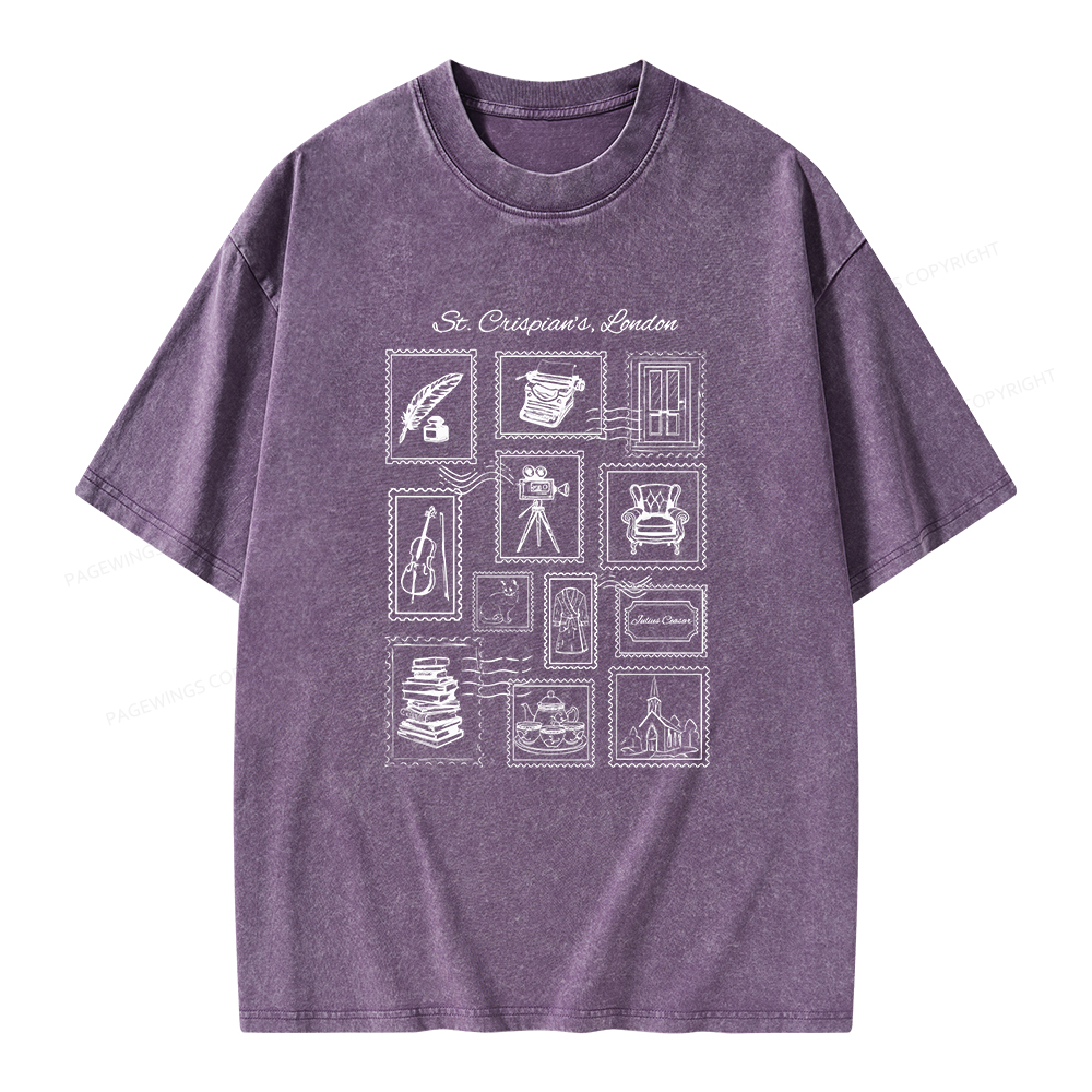 Pagewings Crispian's Stamp Unisex Washed T-shirt