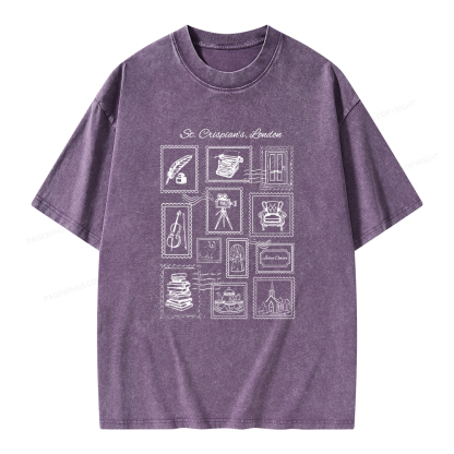 Pagewings Crispian's Stamp Unisex Washed T-shirt