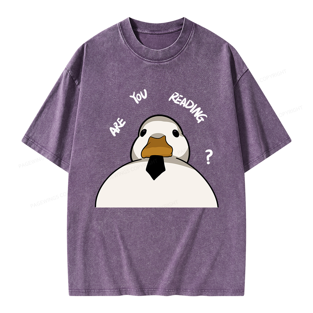 Pagewings Are You Reading Unisex Washed T-shirt