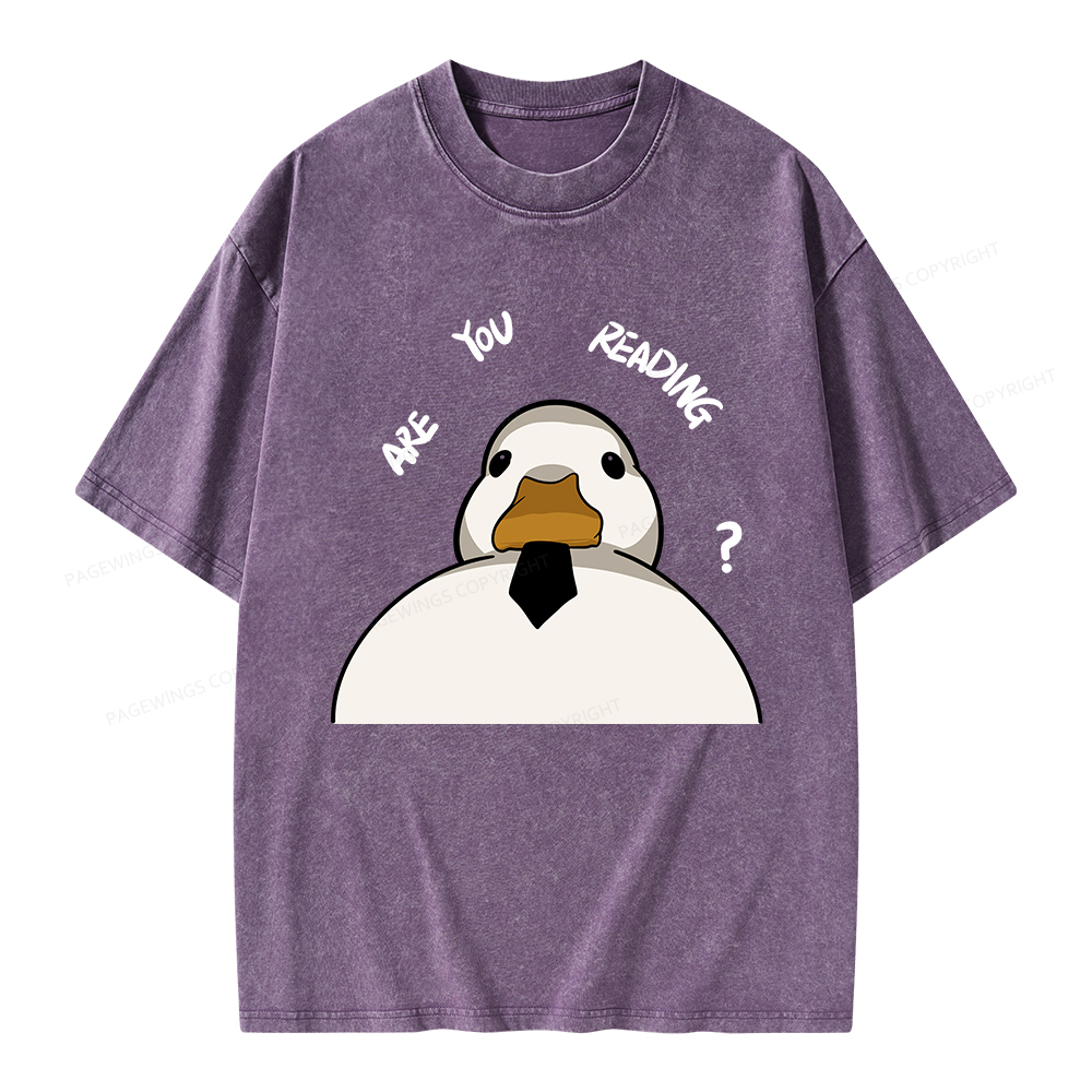 Pagewings Are You Reading Unisex Washed T-shirt