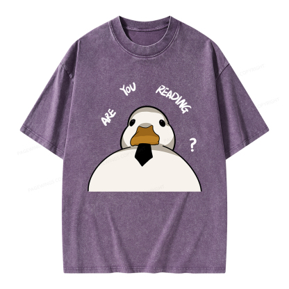 Pagewings Are You Reading Unisex Washed T-shirt