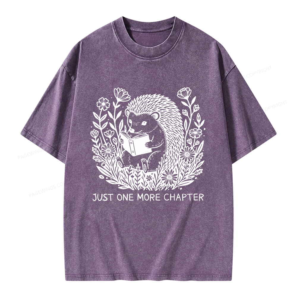 Pagewings Just One More Chapter Unisex Washed T-shirt