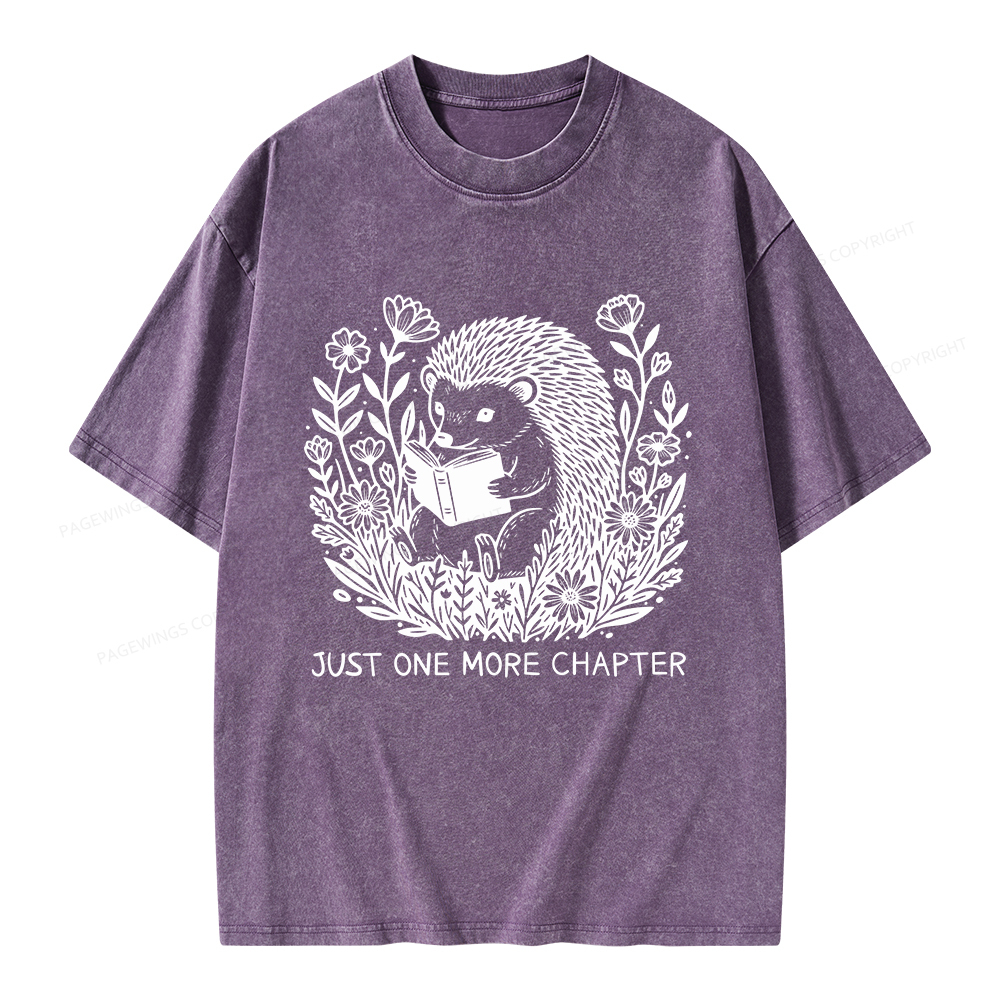 Pagewings Just One More Chapter Unisex Washed T-shirt