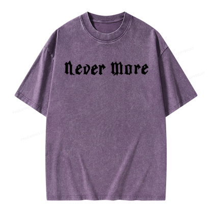 Pagewings Never More Unisex Washed T-shirt