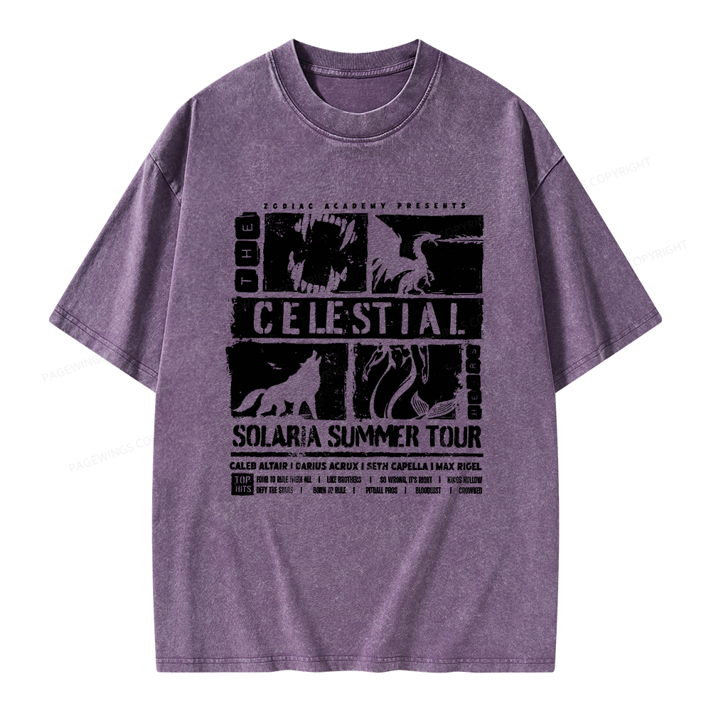 Pagewings The Celestial Heirs Unisex Washed T-shirt