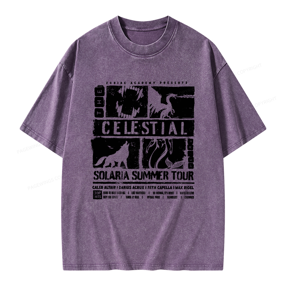 Pagewings The Celestial Heirs Unisex Washed T-shirt