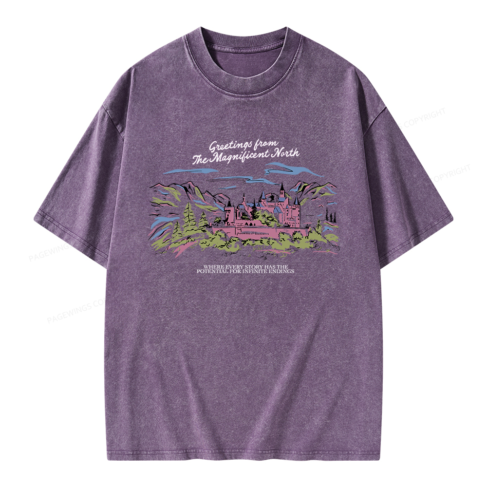 Pagewings Magnificent North Unisex Washed T-shirt