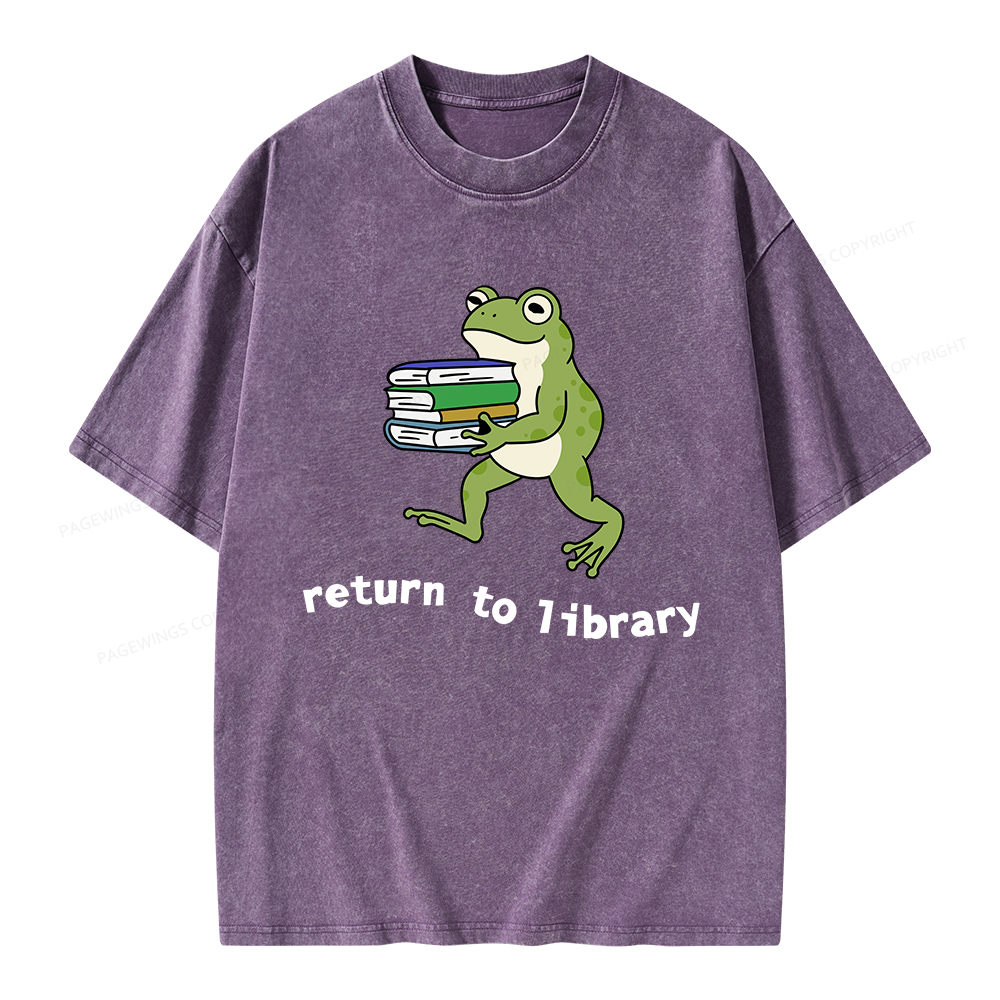 Pagewings Return to Library Unisex Washed T-shirt