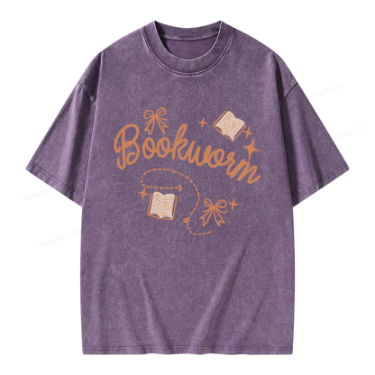 Pagewings Bookworm Unisex Washed T-shirt