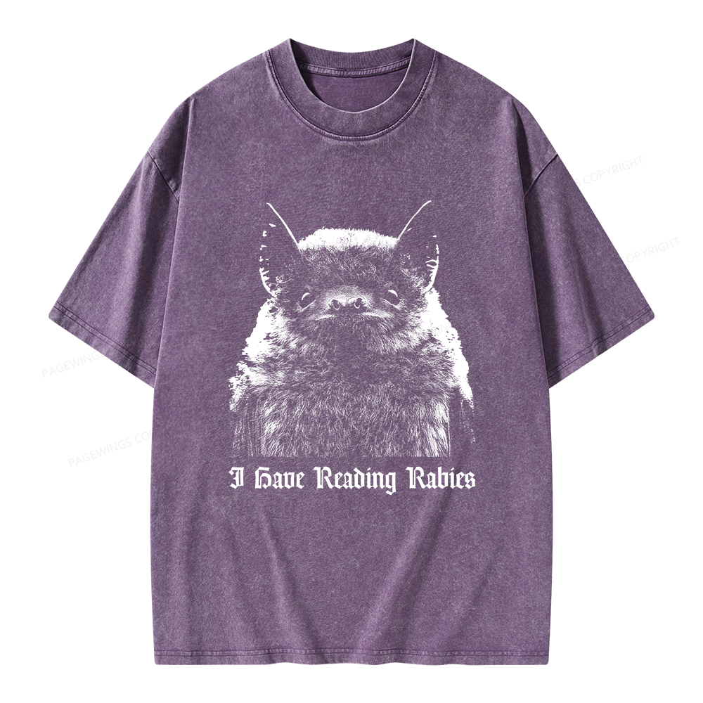Pagewings I Have Reading Rabies Unisex Washed T-shirt