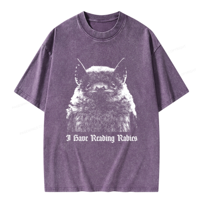 Pagewings I Have Reading Rabies Unisex Washed T-shirt