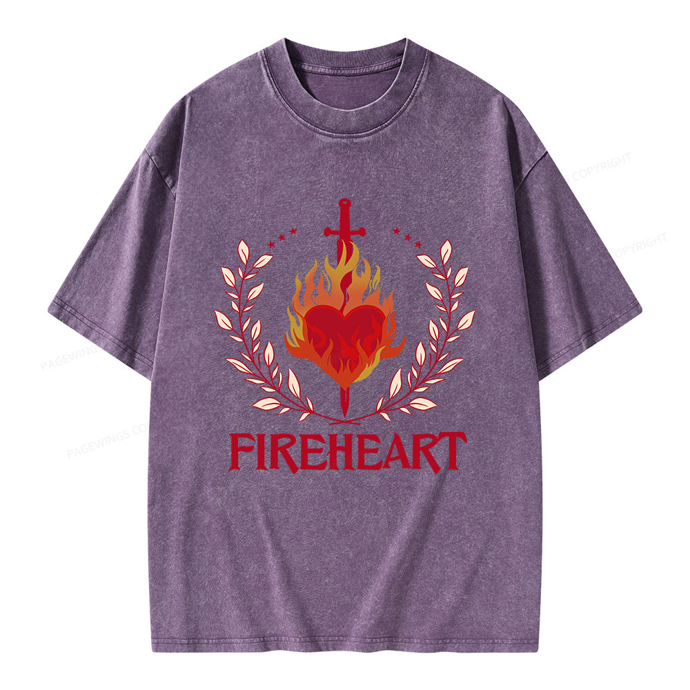 Pagewings Fireheart Unisex Washed T-shirt