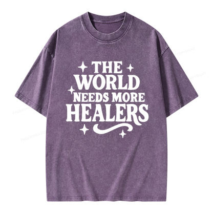 Pagewings The World Needs More Healers Unisex Washed T-shirt
